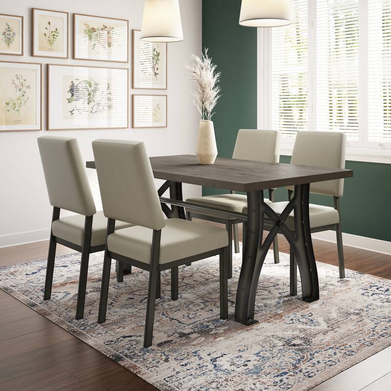 Amisco Avery Upholstered Dining Chair with Metal Legs