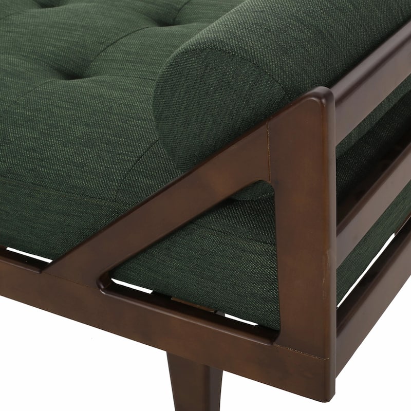 Rustic Upholstered Indoor Chaise Lounge for Living Room, Bedroom, Interior Space