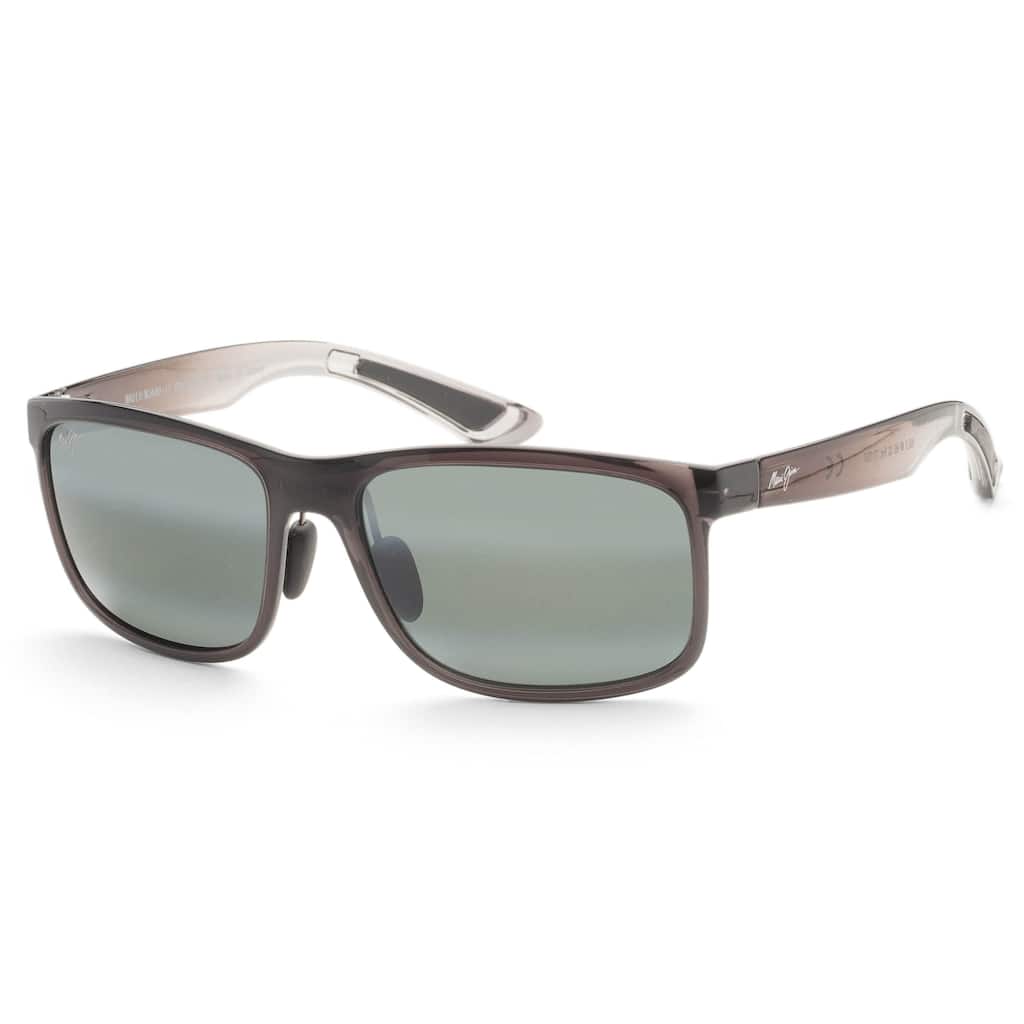Maui Jim Men's Huelo 58 mm Grey Sunglasses MJ0449S-001