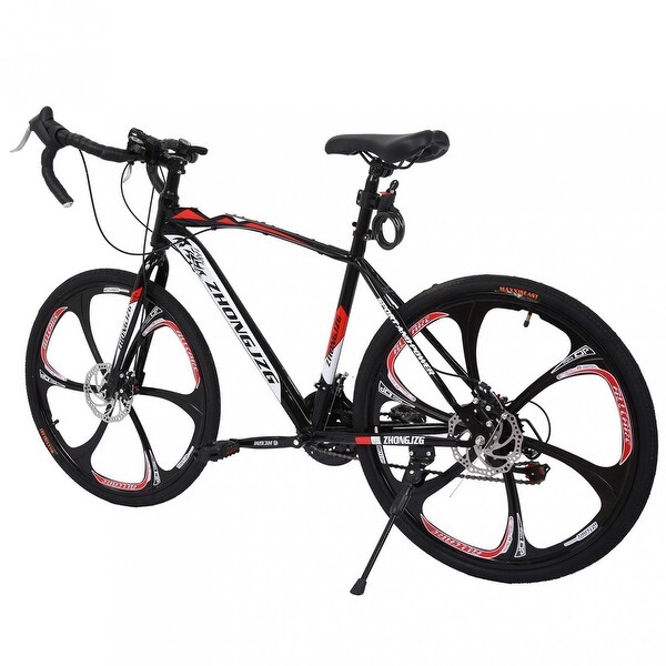 Dual Disc Brake Road Mountain Bike Steel Frame Adult Bike 21 Speed