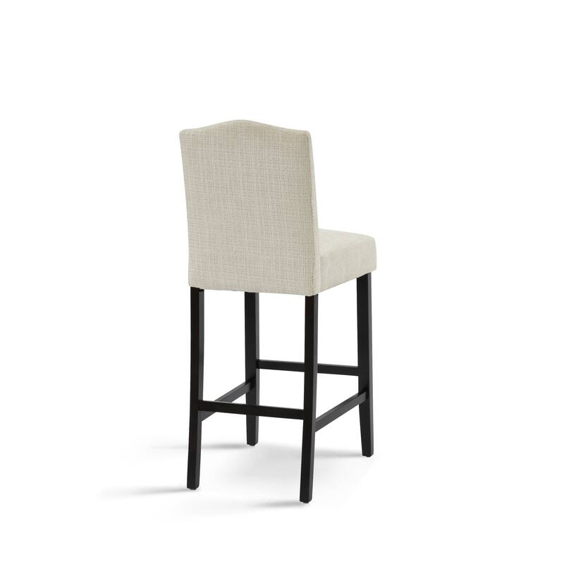 Barstools Set of 2, Counter Height Upholstered Bar Stools for Kitchen Island, Rubberwood Legs Seating 300LBS Weight Capacity