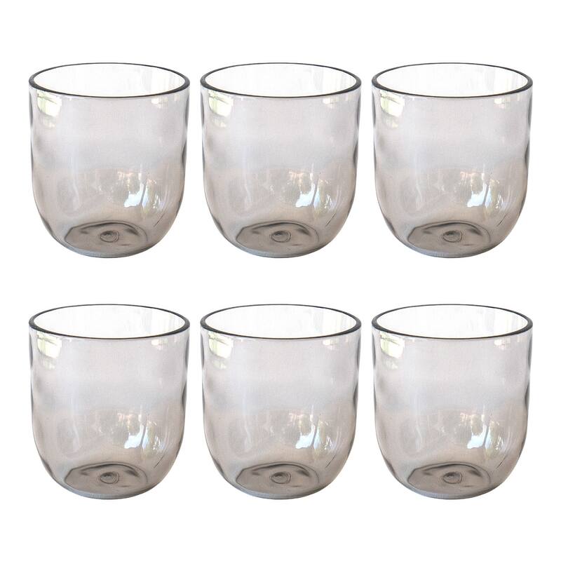 Rustic Stemless, Light Gray, 16.23 oz, Set of 6 - Grey