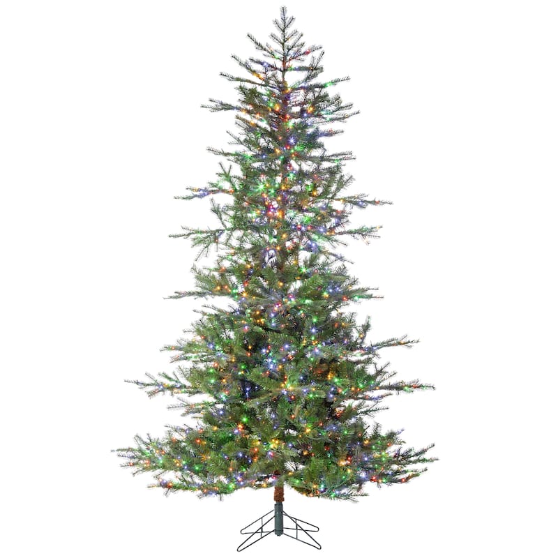 7.5 Foot High Pre Lit Natural Cut Portland Pine with Instant Glow Power Pole Feature - N/A