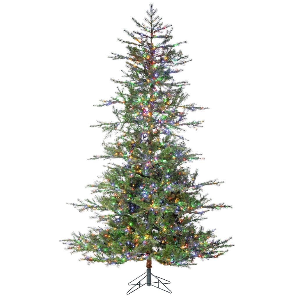 7.5 Foot High Pre Lit Natural Cut Portland Pine with Instant Glow Power Pole Feature - N/A