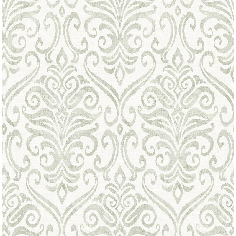 Chesapeake Adavu Sage Damask Wallpaper