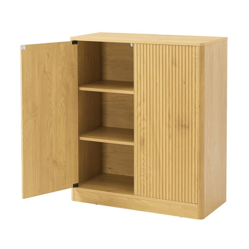 31.5-inch modern wavy sideboard,