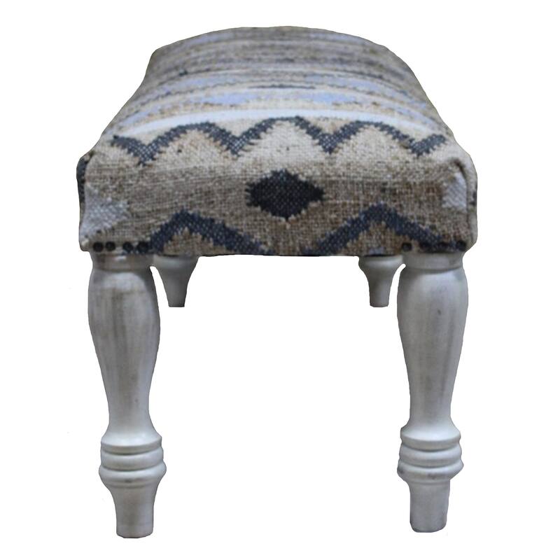 Sevita Salem Southwestern Upholstered Accent Bench Indoor Entryway Bench - 47" L x 16" W x 18" H