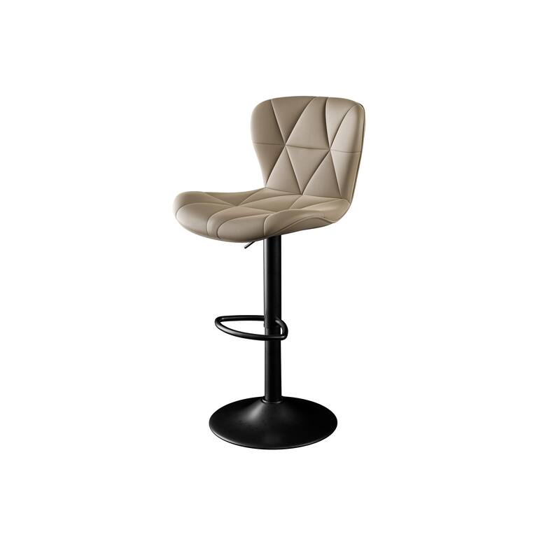 Bar Stools Set of 2,Adjustable Swivel Barstools, Faux Leather Bar Chairs,Upholstered Counter Height with High Backrest