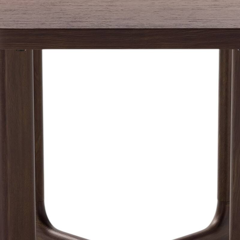 HomeRoots 24" Brown Solid Wood Square Cross Legs End Table - 24' X '24' X '24