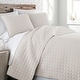 preview thumbnail 32 of 78, Vilano Ultra-Soft Lightweight 3-piece Quilt and Sham Set Bone - Full - Queen