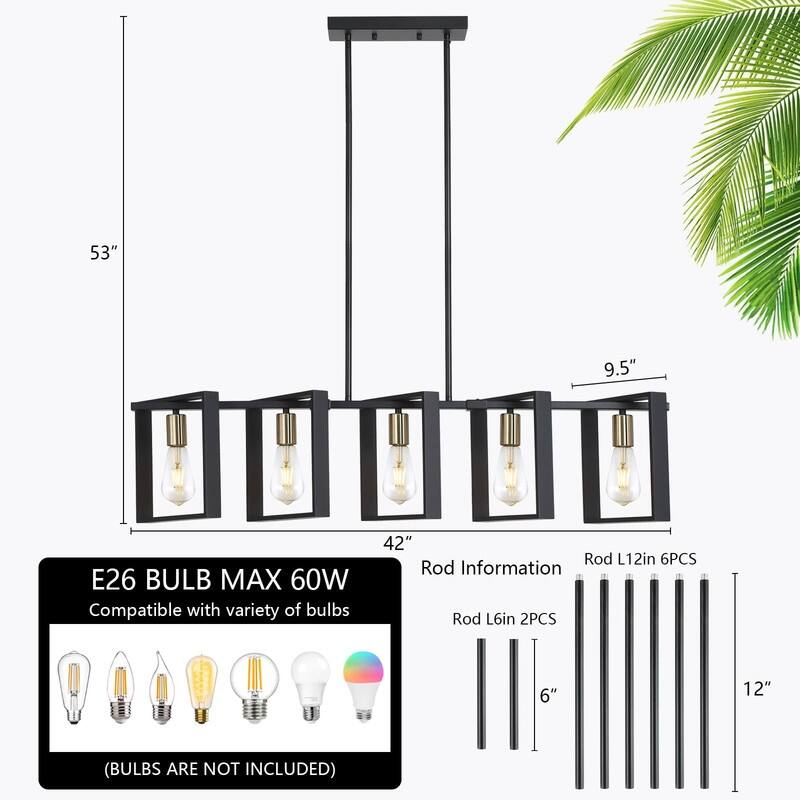 Kitchen Island Lighting Fixture, Dining Room 4 Lights Chandeliers