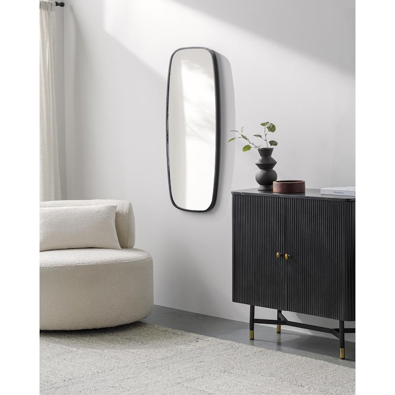 Larson Metal Framed Wall Mirror - 31"H x 15"W - Black
