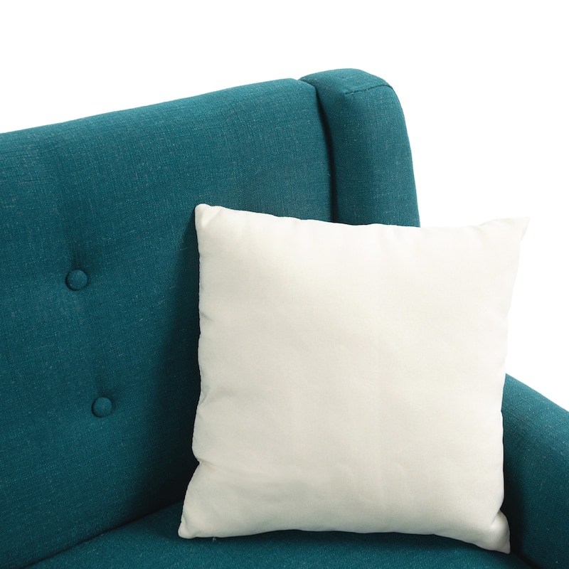 Modern Upholstered Faux Leather Tufted Armchair Linen Accent Chairs