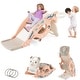 preview thumbnail 2 of 18, Gymax 4-in-1 Kids Slide Rocking Toy Slide Rocking Horse w/Basketball Pink