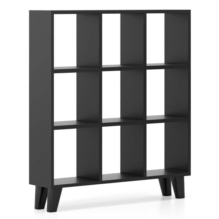 9-Cube Bookcase with 6 Removable Shelves and Raised Support Feet - 35" x 8" x 39.5" (L x W x H)