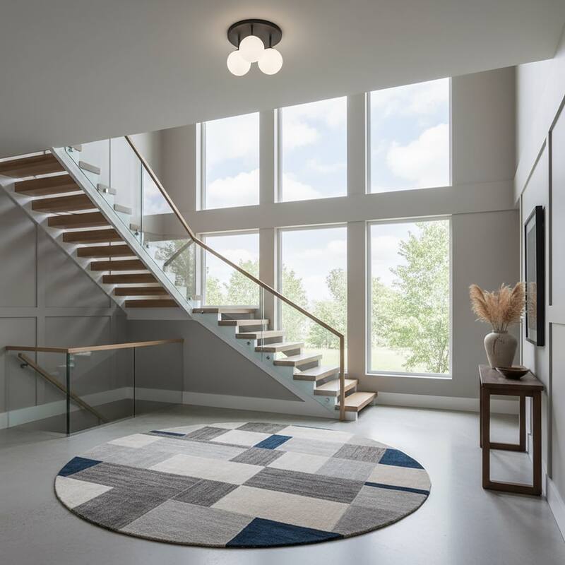 Artcraft Comet - 3-Light Flush Mount - Semi Matte Black