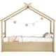 preview thumbnail 7 of 34, Twin Size Pine Wood House-Shaped Bed with Trundle and Roof