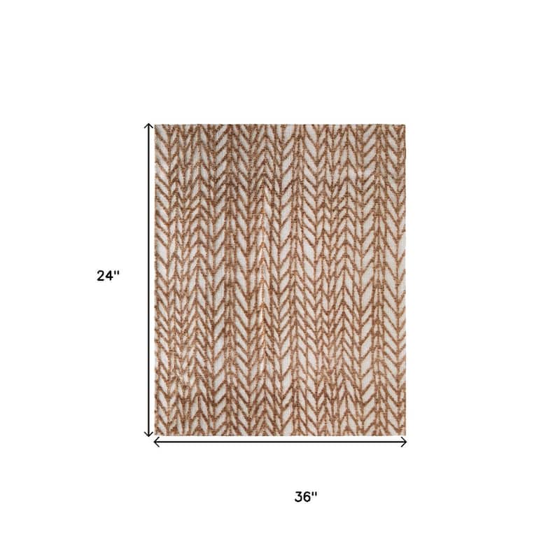 HomeRoots Chevron Bohemian Rectangle Area Rug