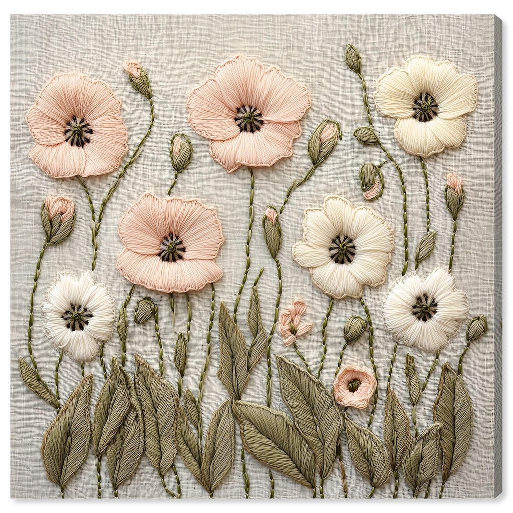 Stitched Serenity I Canvas by Art Remedy, Gallery Wrapped