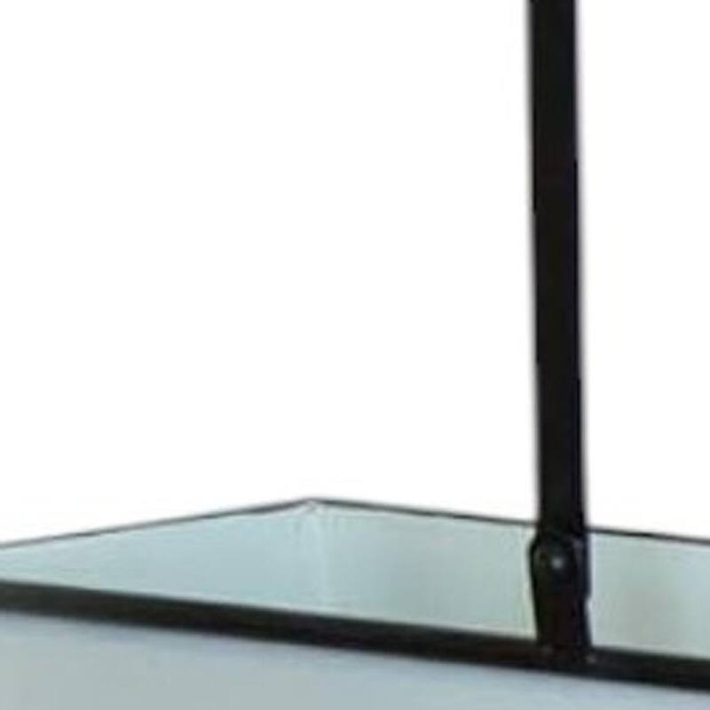 HomeRoots Set of Two Robins Egg Blue And Black Metal Cube or Bins