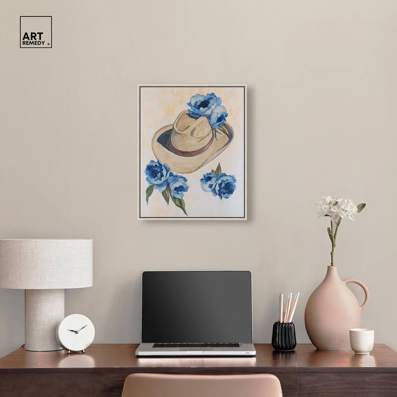 Brimming Blues I Canvas by Art Remedy