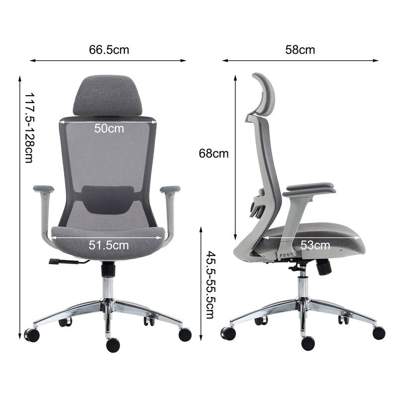 High Back Mesh Office Chair, Breathable Wide Mesh Seat&Seat Depth Adjustment