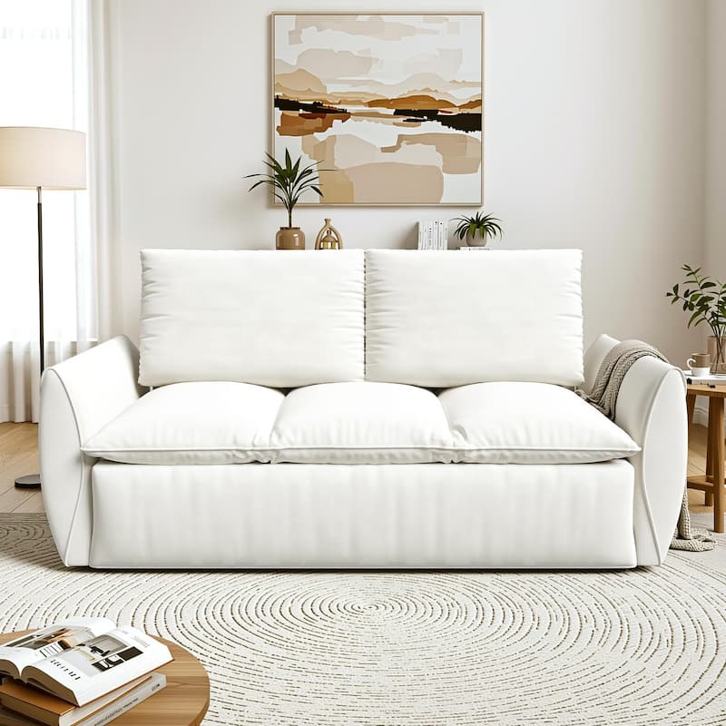 Homy Casa 70'' Velvet Pull-Out Sofa Bed, Convertible Sleeper Loveseat