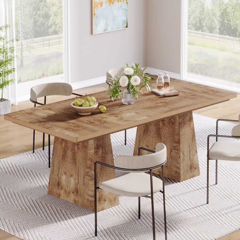 63 Inches Modern Rectangular Dining Table for 4-6