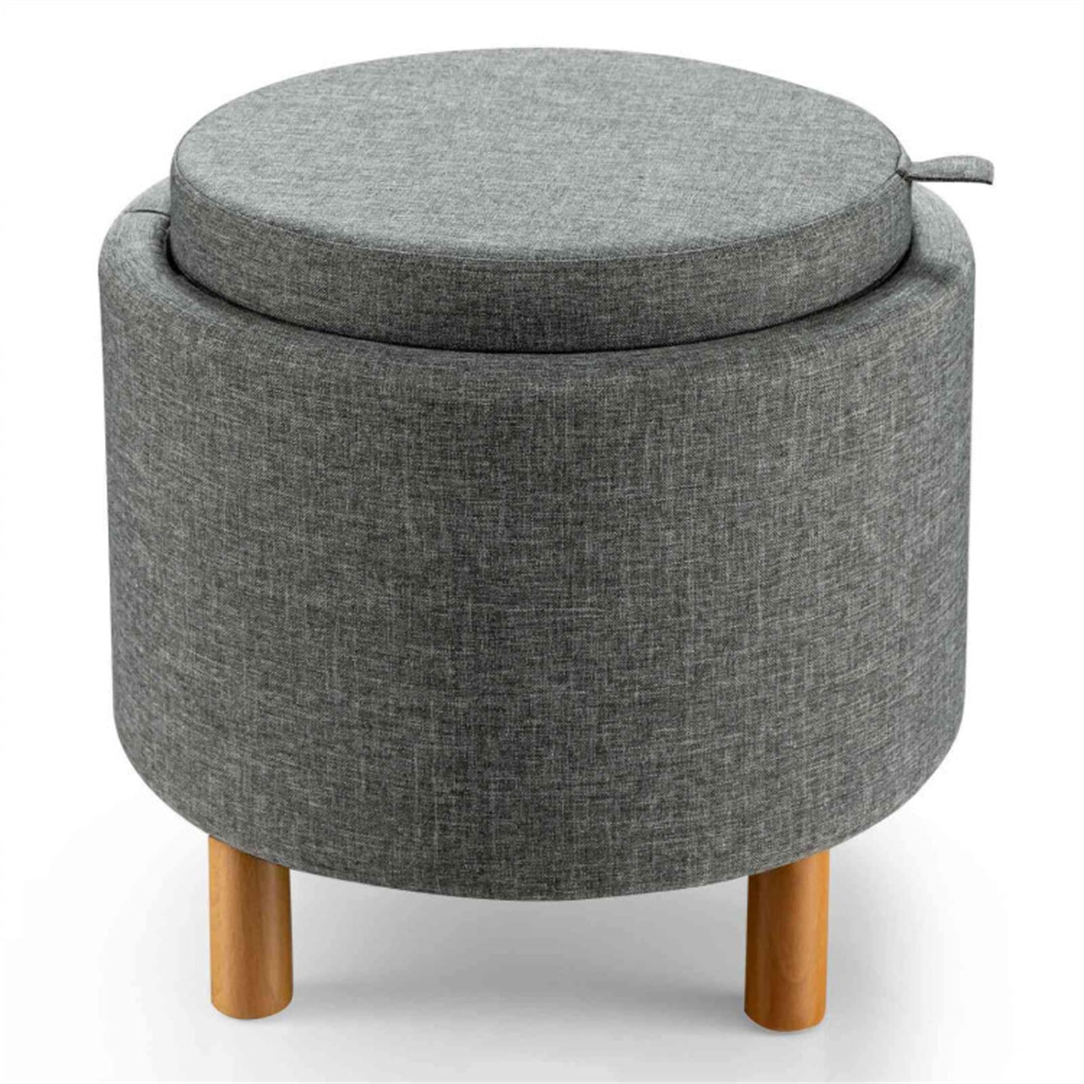 Round hot sale fabric stool