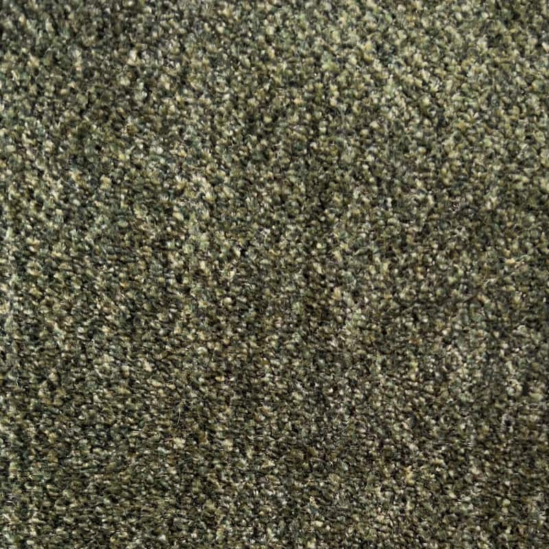 Roundhill Furniture Marvella Living Room Armchair with Mosswood Chenille Upholstery and Textured Accent Pillow