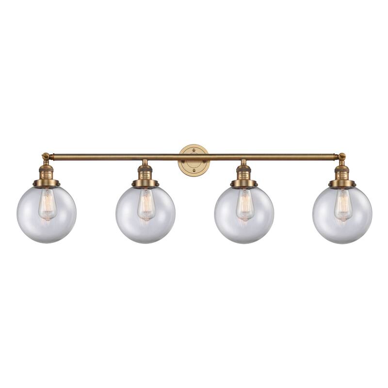 Innovations Lighting 215-14-44 Beacon Vanity Beacon 4 Light 44" Wide - Brushed Brass / Clear