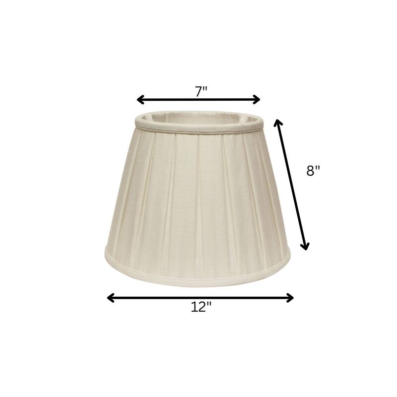 Linen Box Pleat Softback Lampshade with Washer Fitter, White