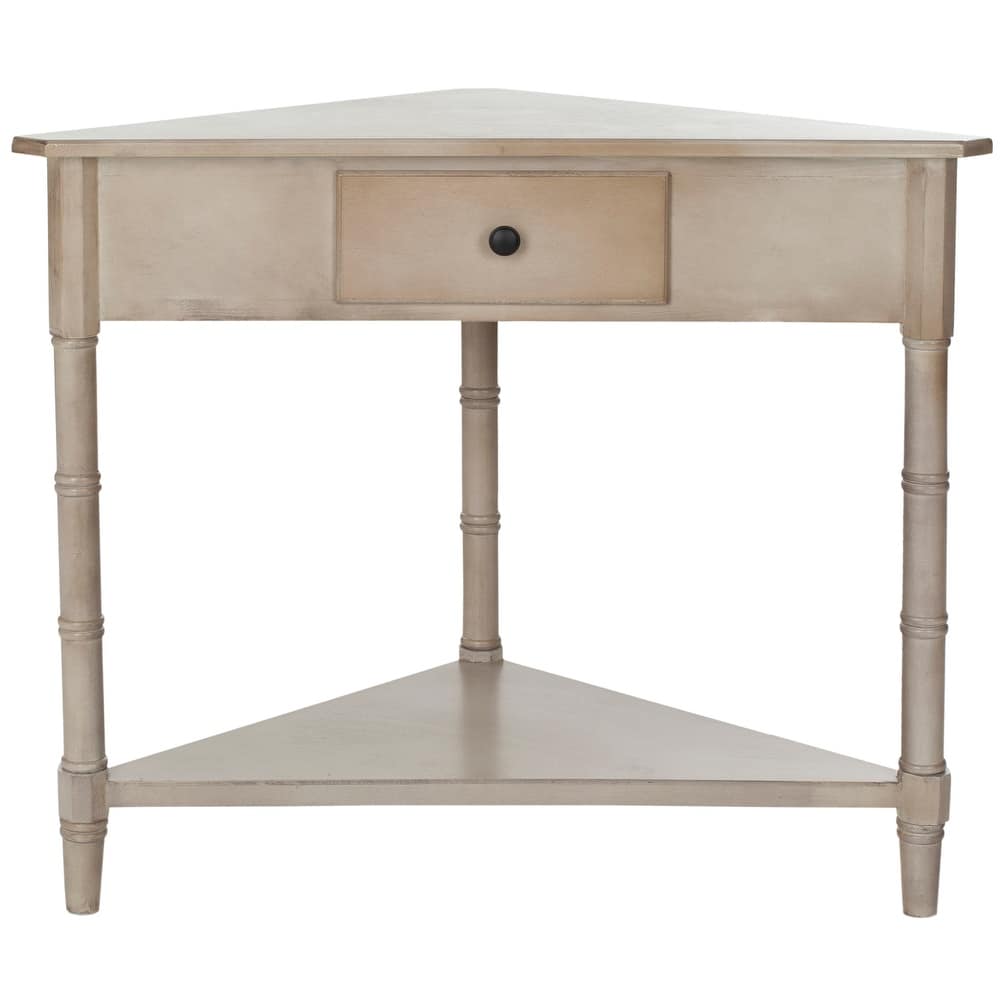 SAFAVIEH Calla Grey Corner Table - 33.9" x 17.3" x 28" - 34"W x 17"D x 28"H