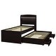 preview thumbnail 16 of 16, Storage Twin Size Platform Bed with LED Headboard, Trundle and 2 Drawers