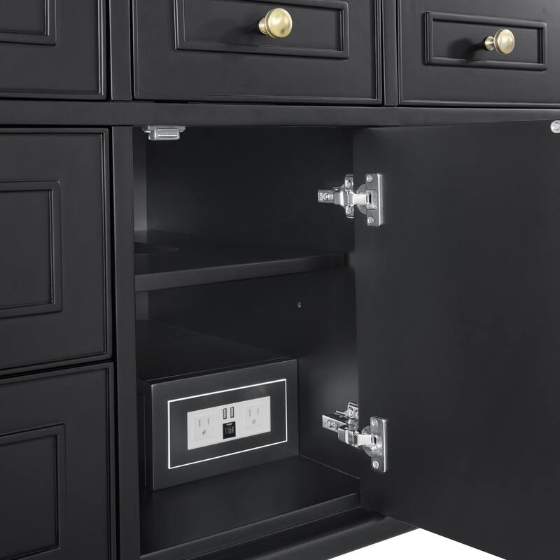 James Martin Vanities Lorelai 48" Single Vanity, Black Onyx