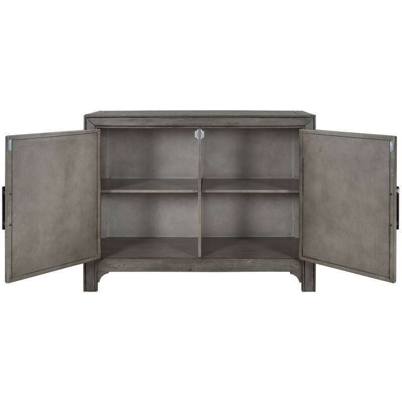 Living Room Wooden Console Table with 2 Shelves