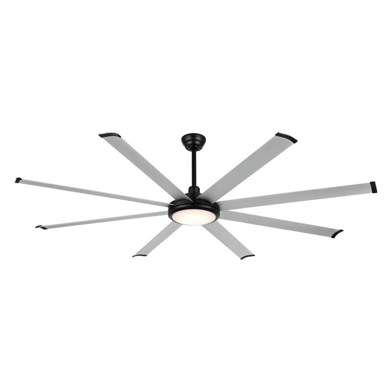 WINGBO 64" and 72" and 80" and 96" Indoor Ceiling Fan with LED Light and Remote
