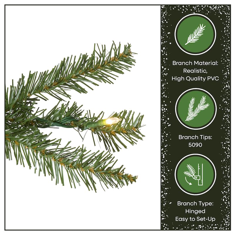 National Tree Company 10 ft. Dunhill Fir Tree with 1200 Dual Color LED Lights