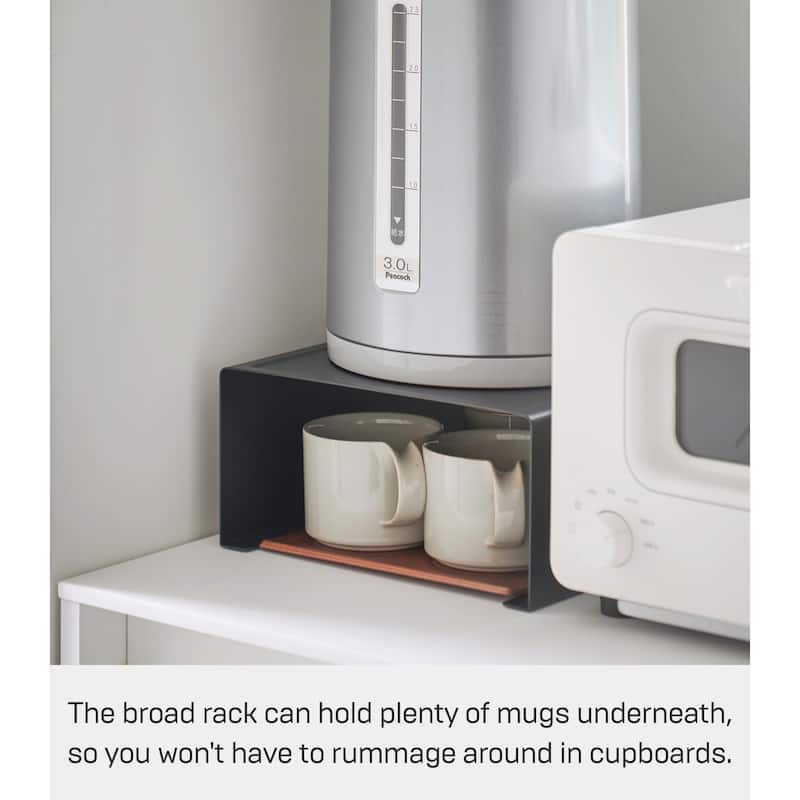 Yamazaki Home Countertop Shelf, Steel, Holds 11 lbs - L 9.84 x W 8.66 x H 4.33 inches
