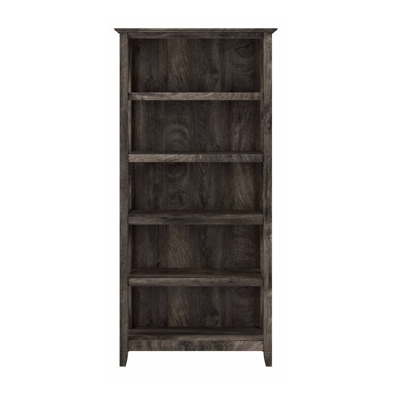 Bush Furniture Key West Tall 5 Shelf Bookcase with Adjustable Shelves