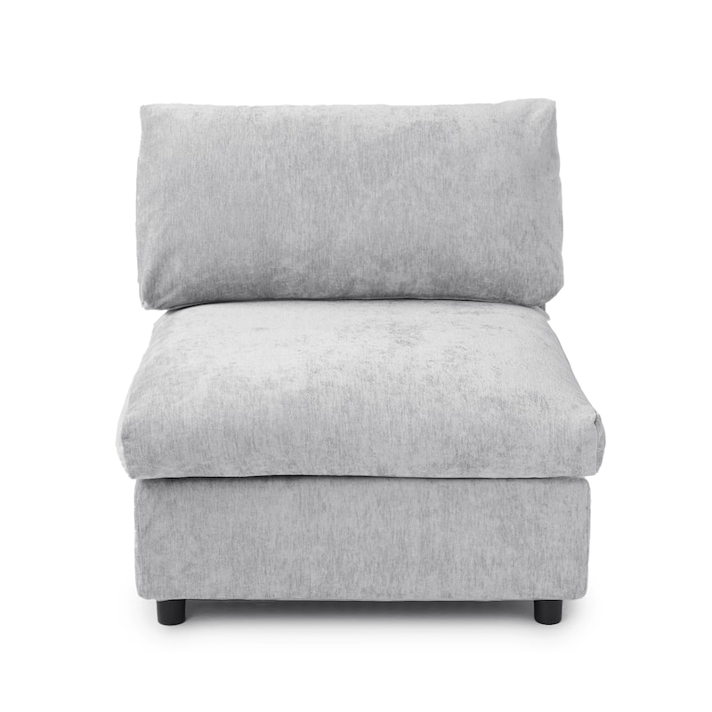 3 Seat Sectional Sofa Comfy Cloud Couch for Living Room Modern Sofa Sleeper Deep Couches with Ottoman