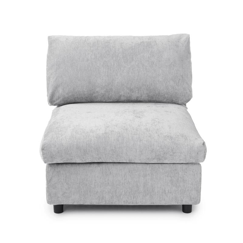 L-shaped Cloud Modular Sectional Sofa Couches with Ottoman for Living Room Down Filled Comfort Minimalist Sectional Couch