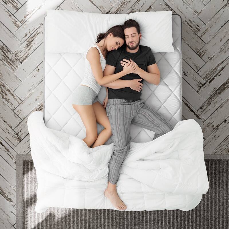 10" Spring Hybrid Mattress in a Box, Pocket Springs, Isolation Motion, Back Pain Relief, CertiPUR-US
