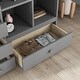 preview thumbnail 4 of 11, Grey Full Wood Loft Bed with Desk, Storage & Guardrails