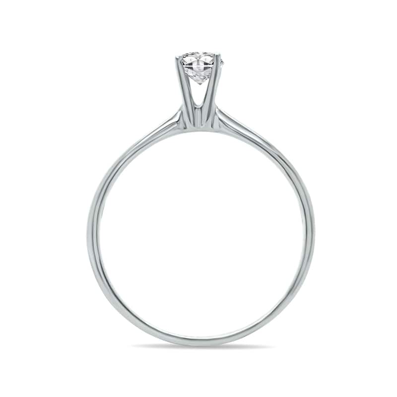 Marquee 1/3 Carat Round Diamond Solitaire Ring in 14K White Gold