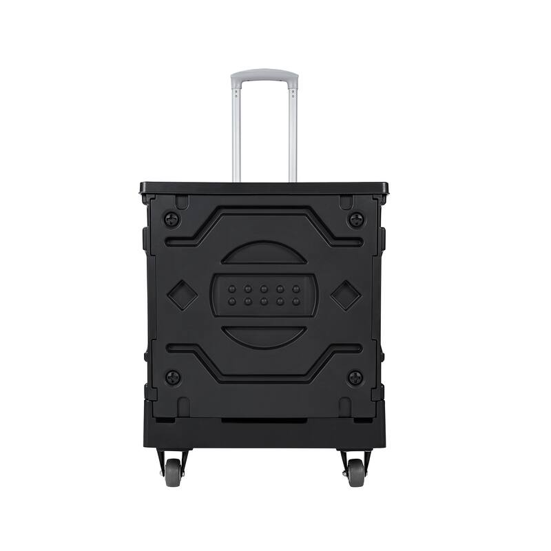 VECELO 23 gallons Shopping Carts with Wheels, Folding Storage Bins, Light Weight Platform Trucks Dolly