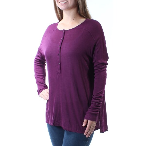 purple sheer long sleeve top