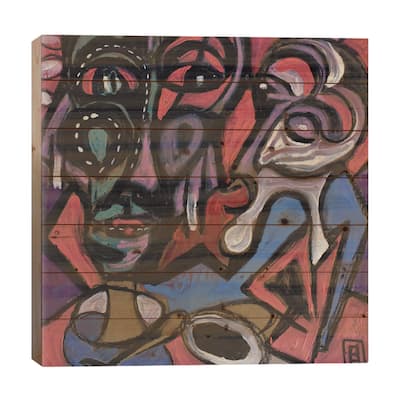 Paper LXXII Print On Wood by Frantisek Florian - Multi-Color
