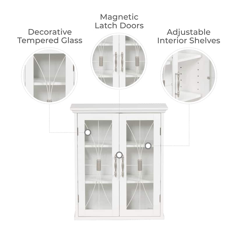 Teamson Home Delaney Removable Two-Door Wall Cabinet