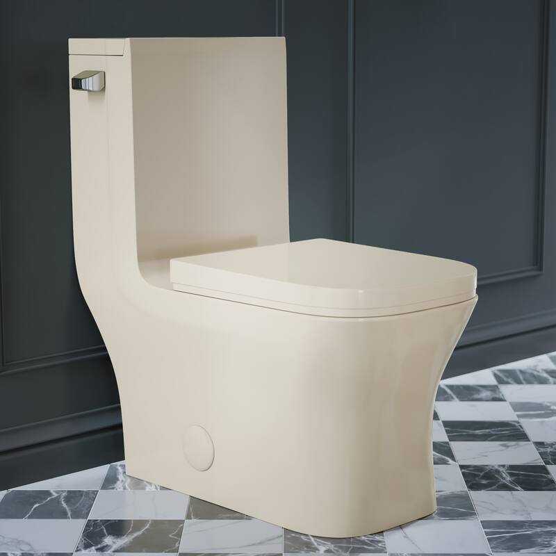 Concorde One Piece Square Left Side Flush Handle Toilet 1.28 gpf